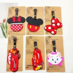 Disney Mickey Minnie Luggage Label Travel Lightning McQueen Luggage Tag Suitcase ID Address Holder Baggage Boarding Portable Bangladesh (New)