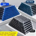 500/50 PCS JINHAO 2.6mm/3.4mm Black/Blue Fountain Pen Ink Cartridges School Office Supplies Stationery For Hongdian Majohn Bangladesh (New)