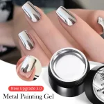BORN PRETTY Super bright Metallic Painting Gel Polish 5ML Gold Silver Metal Gel Nail Polish Flower Drawing Lines French Nails Bangladesh (New)