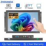 10.1 Inch 1920*1200 16:10 Metal Case Capacitive Touch Screen VESA Industrial Monitor With VGA HDMI BNC AV USB Port for CNC Kiosk Bangladesh (New)