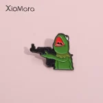 Creative Frog Love Sniper Lapel Pin Anime Games Badge Enamel Pins For Hats Clothes Backpacks Decoration Jewelry Accessories Gift Bangladesh (New)