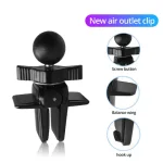 Car Phone Holder Clips 17mm Ball Head Car Air Vent Clip Mount Car Air Outlet Hook Clamp For Gravity Magnetic Mobile Phone Stand Bangladesh (New)