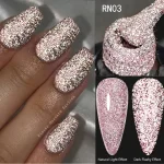 LILYCUTE 7ml Shiny Reflective Gel Nail Polish Glitter Neon Semi Permanent UV LED Gel Soak Off Fluorescent Nail Varnish Manicure Bangladesh (New)