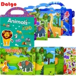 New Children Reusable Scene Cute Stickers DIY Puzzle Sticker Games Books Cartoon Animal Learning Cognition Toys For Kids Gift Bangladesh (New)