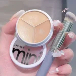 3Color Concealer Full Covers Dark Circles Acne Marks Spots Tear Furrows Concealer Cream Brighten Face Even Skin Color Foundation Bangladesh (New)