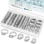 40PCS Hose Clamp Set - Stainless Steel Worm Gear Clamps For Pipes, Intercoolers, Plumbing, Tubes & Fuel Lines (1/4'' - 1-1/8'') Bangladesh (New)