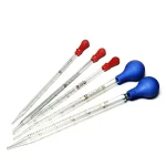 2pcs 4pcs Glass Graduated Pipette Dropper Vol. 0.5ml/1ml/2ml/3ml/5ml/10mlTransfer Pipette with Rubber head Bangladesh (New)