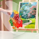1Pcs Transparent Palette Acrylic Palette Fine Arts Oil Painting Palette Gouache Acrylic Painting Palette Bangladesh (New)
