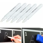 NEW High-end 1/3PCS Erasable Dustless White Liquid Chalk Pen Marker For Glass Window Chalkboard Blackboard Non-dust Chalk School Bangladesh (New)