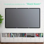 High definition metal anti light projection screen for home cinemas, 30-133 inches, multi size, hole free adhesive hook installa Bangladesh (New)