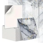 10PCS 3D Marble Effect Tile Stickers Waterproof Self Adhesive Panels for Bathroom Kitchen Wall Floor Renovation Home Decor Bangladesh (New)