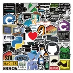 60/120PCS Programmer Computer Programming Graffiti Stickers Notebook Skateboard Stationary Laptop Waterproof Creative Stickers Bangladesh (New)