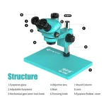 MIJING MJ-31VP Trinocular Microscope 7X-45X Continuous Zoom Mobile Phone Motherboard Small