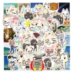 50Pcs Cartoon Toro Inoue Cat Stickers Kawaii Waterproof Graffiti Vinyl Decals for laptop Guitar Suitcase Skateboard Kids Gift Bangladesh (New)