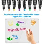 8Pcs/set Magnetic Liquid Chalk Window Mirror Whiteboard Markers Children's Drawing Non-dust Pen Acrylic Calendar Markers Bangladesh (New)