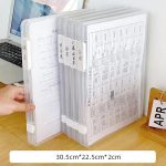 A4 Document Storage Box Transparent Portable Test Paper Organizer Case Waterproof and Dustproof Office Classification Boxes Bangladesh (New)