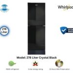 WHIRLPOOL 278 Liter Refrigerator FreshMagic Pro Crystal Black Bangladesh (New)