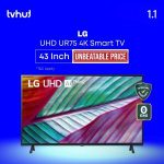 LG UR75 43 Inch 4K UHD Smart LED TV with Official Warranty and Free Delivery Bangladesh (New)
