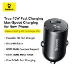 Baseus Car Charger 45W PrimeTrip VP2 Cosmic with Type-c to Type-c Cable 60w Black C0206800 Bangladesh (New)