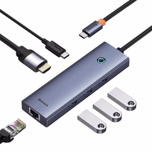 baseus-type-c-hub-6-port-multi-functional-hub-ultrajoy-series-hdmi4k-30hz-rj45-usb-3-0-3x-pd-6-300x300 Baseus Type-C Hub 6 Port Multi-Functional Hub UltraJoy Series HDMI4K 30@Hz Rj45 USB 3.0 3X PD Bangladesh (New) - Image 1