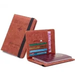 Charm RFID Vintage Multi-Function PU Leather Passport Covers Holder Wallet Case Bangladesh (New)