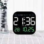 Digital Wall Clock Temperature Date Week Dispaly Electronic Table Clocks with Remote Control Bangladesh (New)