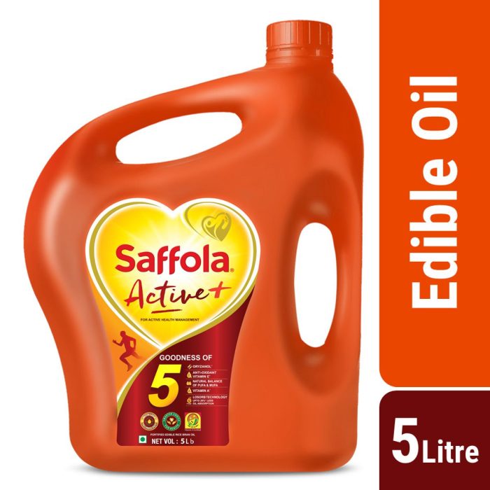 Saffola Active Oil (Rice Bran Oil) 5 Litre - Image 2