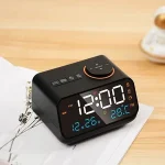 FM Radio LED Digital Alarm Clock Sound-Control Electronic Temp Humidity Calendar Bangladesh (New)