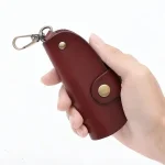 Genuine Leather Key Wallet Men Organizer Housekeeper Keychain Vintage Cow Leather Key Case Bangladesh (New)