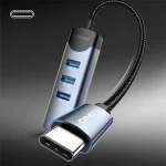 LDNIO DS-144C Type-C to USB-A 3+RJ45 1 Network Data Transmission Hub Bangladesh (New)