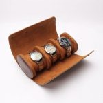 Luxury Vintage Watch Roll Travel Watch Storage Organizer 3 Slots for Watch and Bracelets Bangladesh (New)