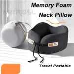 Memory Foam Neck Pillow Cervical Vertebra Travel Portable with Carry Bag Bangladesh (New)