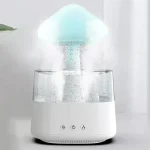 Mushroom Rain Mist Maker Fogger Colorful Night Light Air Humidifier with Remote Control Bangladesh (New)
