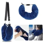 Portable Fillable Neck Pillow Space-saving Fillable Clothes Neck Pillow Adjustable Comfortable Flannel For Car Train Airplane Bangladesh (New)