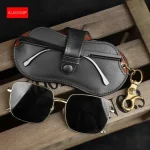 PU Leather Glasses Bag Vintage Glasses Case With Keychain Hook Bangladesh (New)