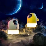 Spaceship Clock Projection Lamp Convenient For Travel Atmosphere Night Light (Yellow) Bangladesh (New)