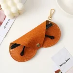 Sunglasses Case PU Leather Glasses Pouch Storage Bag with Chain Bangladesh (New)