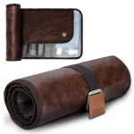 Toiletry Travel Organizer Hanging Bag Water-Resistant Bathroom PU Leather Shaving Bag Bangladesh (New)