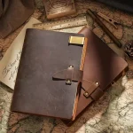 Vintage Design High Quality Natural Leather Rings Notebook A5 Size Diary Brass Binder Bangladesh (New)