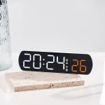 Voice Control Digital Alarm Clock TEMP Date Timer Countdown Night Mode Type-C USB 12/24H Bangladesh (New)