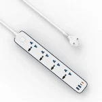 WiWU Wi-S007 PS422 8-in-1 GaN 20W Fast Charging Power Strip Bangladesh (New)