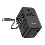 WiWU Wi-UA004 70W GaN Charger Universal Adapter with Built-in Type-C Cable Bangladesh (New)