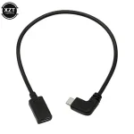 27cm Type C USB 3.1 Male to USB C Female 90 degree Extension Data Cable Extender Charging Cord Reversible Design Xiaomi Bangladesh (New)