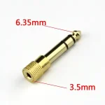 Jack 6.5 6.35mm Male Plug To 3.5mm Female Connector Headphone Amplifier Audio Adapter Microphone AUX 6.35 3.5 Mm Converter Bangladesh (New)