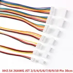 2010set JST XH2.54 XH 2.54mm Wire Cable Connector 2/3/4/5/6/7/8/9/10 Pin Pitch Male Female Plug Socket 30cm Wire Length 26AWG Bangladesh (New)