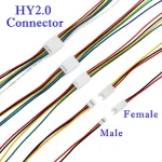 5 Length 200mm HY2.0 2.0mm 2/3/4/5/6Pin Pitch Male Female Plug Socket With Wires Cables 26AWG Bangladesh (New)