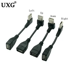 Hf589ecd3ca82402999bd80c9c2163628O_300x300q75 90 Degree Angled USB Extension Cable USB 2.0 Short cable Smart TV PS4 Speed Data Extension Cable Male to Female Wire 0.1m Bangladesh (New) - Image 1