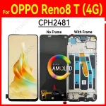 6.43 OPPO Reno8 T 4G LCD With Frame Reno8T Reno 8T LCD CPH2481 LCD Display Screen Touch Panel Digitizer Sensor Assembly Bangladesh (New)