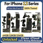 100% Tested Unlocked Mainboard iPhone 12 Pro Max 12 Mini Motherboard With Face ID Support Update Clean iCloud Logic Board Bangladesh (New)