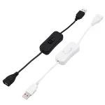 28cm USB Switch Extension Cable Support Data Transmit and Power Supply with On/Off Power Switch LED Strips USB Devices Bangladesh (New)